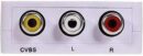 White Mini converter box HDMI to AV HDMI input to audio AV CVBS output