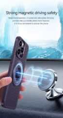 Magnetic Cooling Breathable Phone case,Heat Releasing Hollow Phone Case [Support Wireless Charging MagSafe] with Invisible Phone Stand Holder BLACK