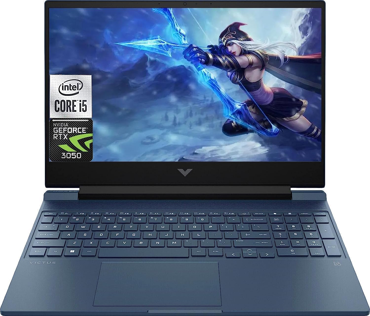 Hp Victus 15-fa1093dx Gaming Laptop - 13th Intel i5-13420H 8-Cores, 16GB GDDR6 NVIDIA GeForce RTX 3050 Graphics, 16GB RAM, 512GB SSD, 15.6" FHD (1920x1080) 144 Hz IPS, Backlit Keyboard, Windows 11,blue