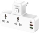 Ldnio SC2311 Portable Extension Power Strip With 2 AC Power Socket And 3 USB Port, 2500 Watt Power And Night Lamo - White - Image 3