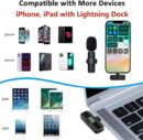 TECHBLAZE K9 2.4G Wireless Collar Microphone Dual Lapel Lavalier Mic Omnidirectional Cordless Mike for Interview Youtubers Vlogging Video Recording LiveStream  Compatible with iOS & Android devices - Image 4