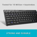 Rapoo 8000M Multi-Mode Keyboard and Mouse Set Bluetooth 3.0/4.0 Wireless 2.4 GHz 1300 DPI Combo- Black - Image 3