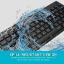 Rapoo 8000M Multi-Mode Keyboard and Mouse Set Bluetooth 3.0/4.0 Wireless 2.4 GHz 1300 DPI Combo- Black - Image 4