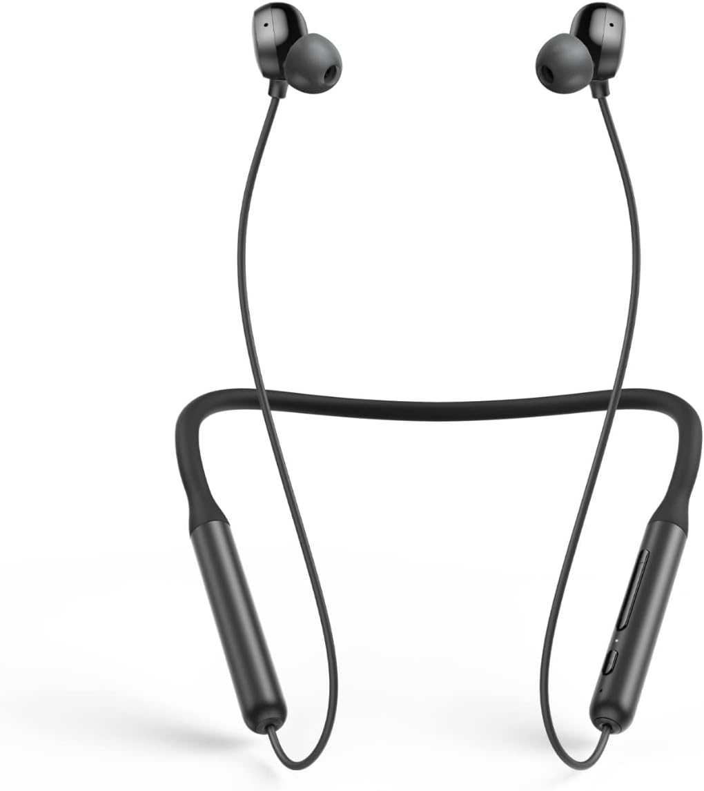 Anker soundcore life u2i bluetooth neckband with 22 h playtime, 10 mm drivers,clear calls , usb-c fast charging, foldable & lightweight build, ipx5 waterproof - black-18 months local warranty