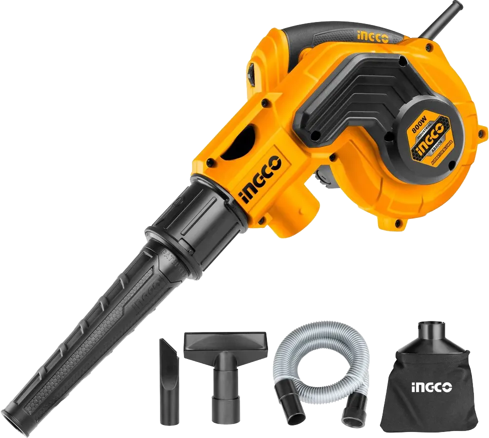 Blower, speeds of 800 watts, suction and expulsion & vacuum attachments Model: Ingco AB800B