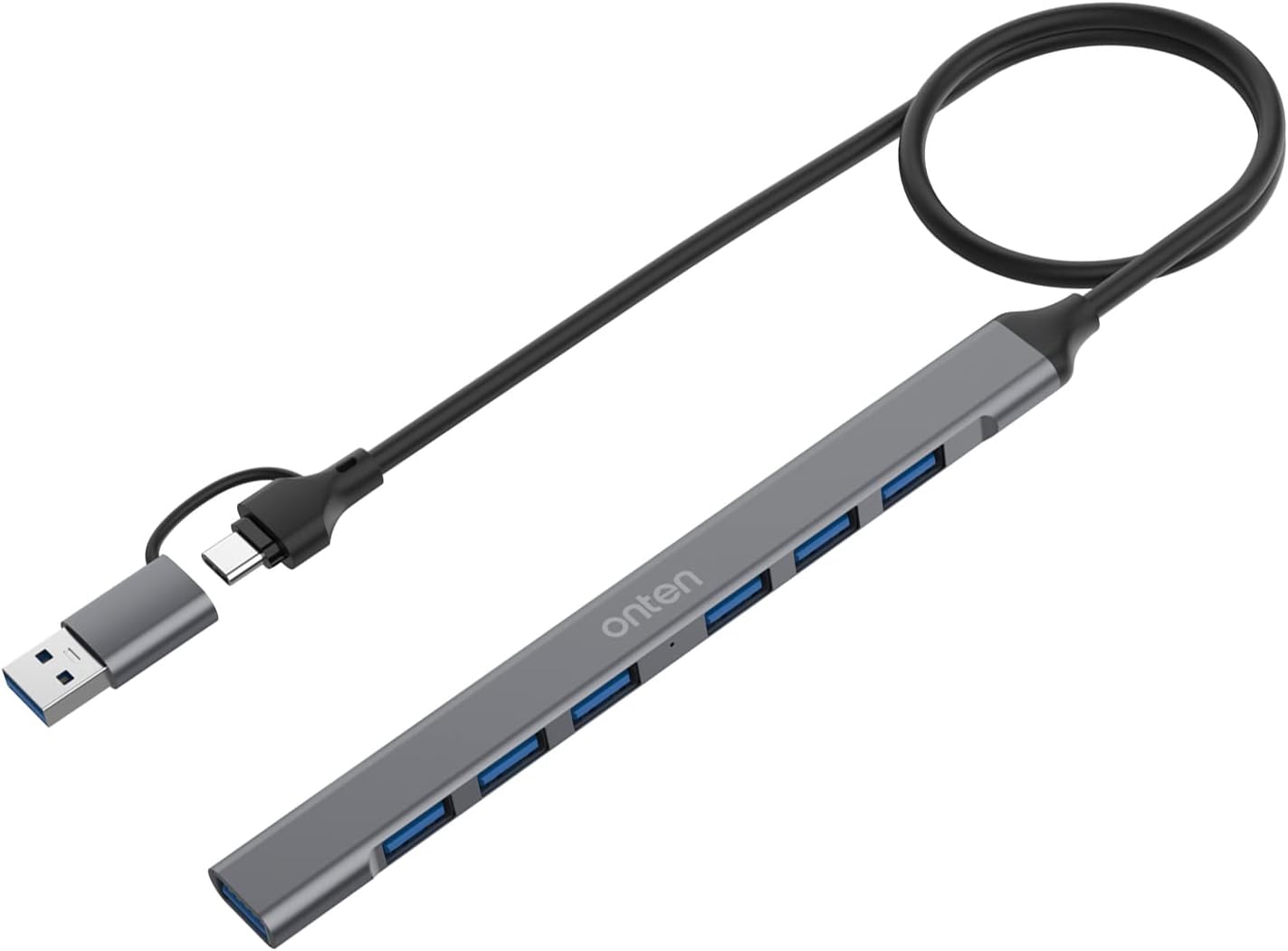 ONTEN 9702 USB C HUB 7 port Adapter Aluminum