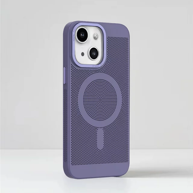 Breathable and Heat Dissipation Magsafe Magnetic iPhone Case Purple