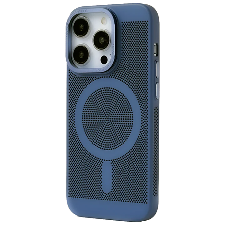 Breathable and Heat Dissipation Magsafe Magnetic iPhone Case Blue
