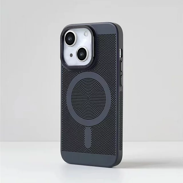 Breathable and Heat Dissipation Magsafe Magnetic iPhone Case Black