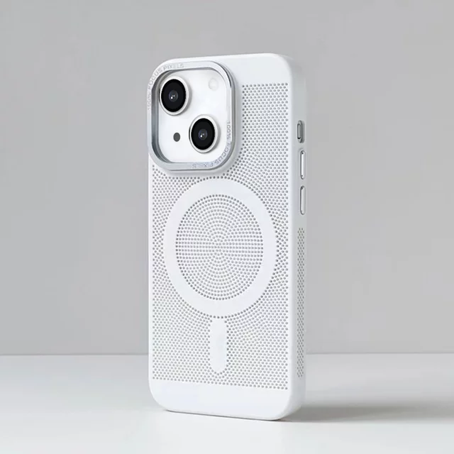 Breathable and Heat Dissipation Magsafe Magnetic iPhone Case White