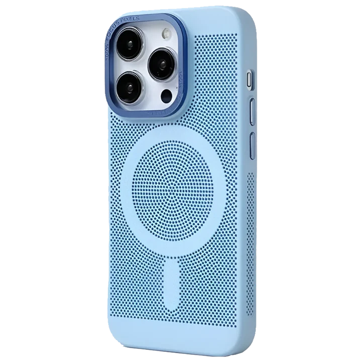 Breathable and Heat Dissipation Magsafe Magnetic iPhone Case Sierra Blue