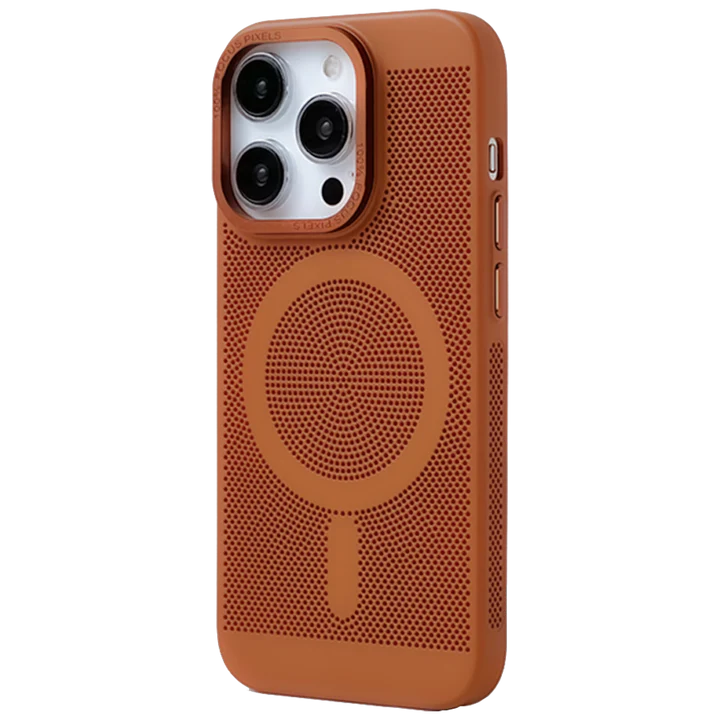 Breathable and Heat Dissipation Magsafe Magnetic iPhone Case Orange