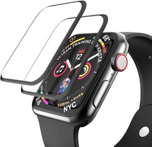 Tempered Glass Screen Protector Compatible for Apple Watch Series 6/SE/5/4 44mm, 3D Full Coverage Edge Anti-Scratch, Waterproof Bubble-Free HD Clear Film for iWatch 44mm - Clear