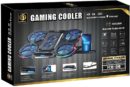 Standard ICE08 Cooling Pad Gaming Laptop Stand With Mobile Holder – 6x Blue LED Fans Multi Speed – LCD Screen – RGB Side Lights – 2 x USB -12 UP to 17 Inch | Black